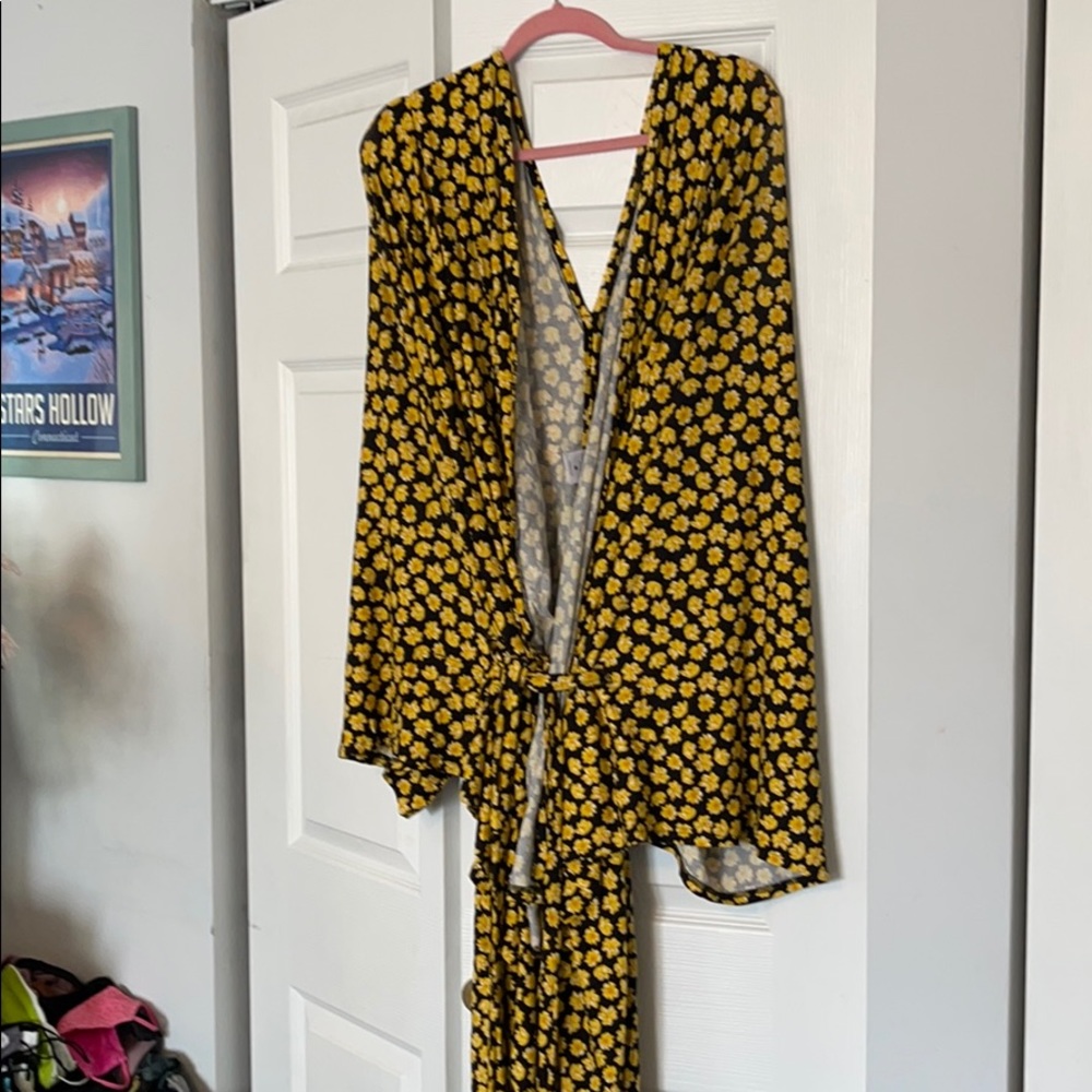 Custom “kimono sleeve” wrap dress